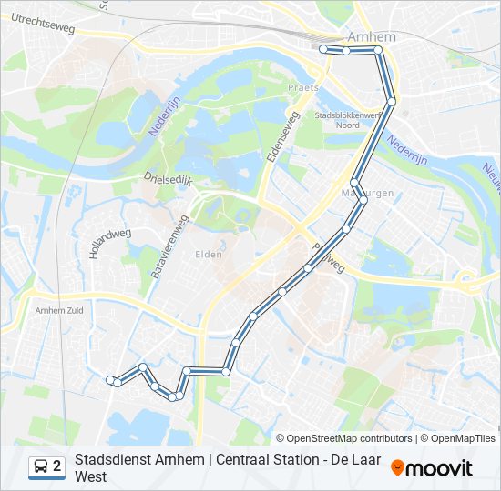Verslijten aankomen autobiografie 2 Route: dienstregelingen, haltes en kaarten - Arnhem Cs (Bijgewerkt)