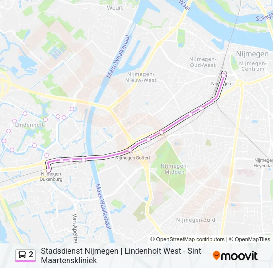2 Bus Line Map
