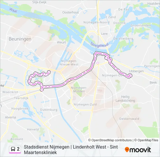 2 Bus Line Map