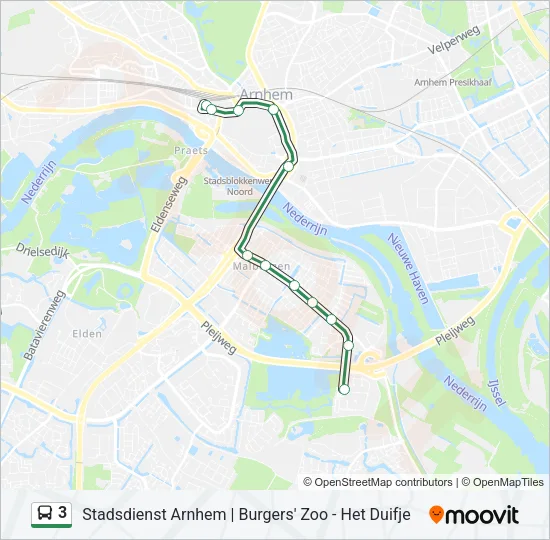 3 Bus Line Map