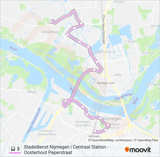 3 Bus Line Map