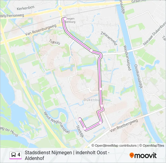4 Bus Line Map