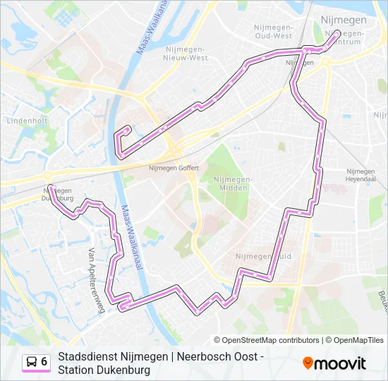 6 Bus Line Map