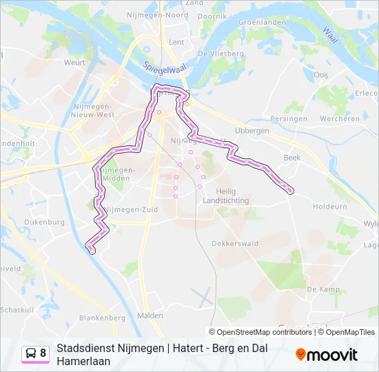 8 Bus Line Map
