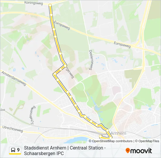 9 Bus Line Map
