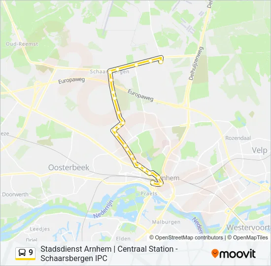 9 Bus Line Map