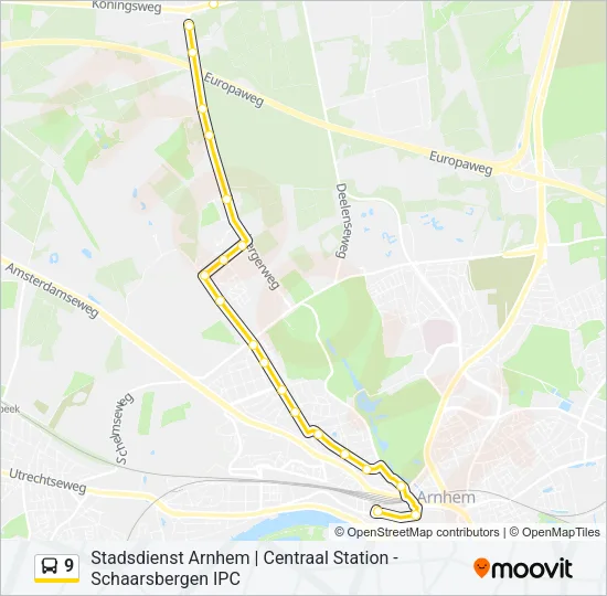 9 Bus Line Map