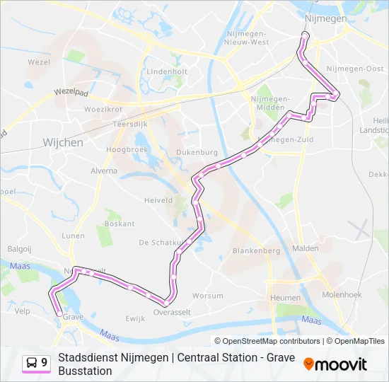 9 Bus Line Map