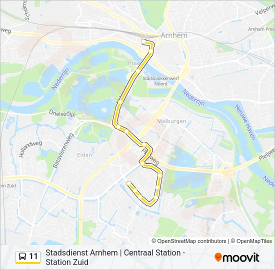 11 Bus Line Map