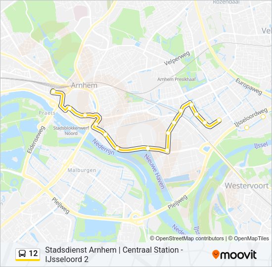 12 Bus Line Map