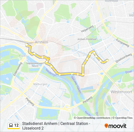12 Bus Line Map
