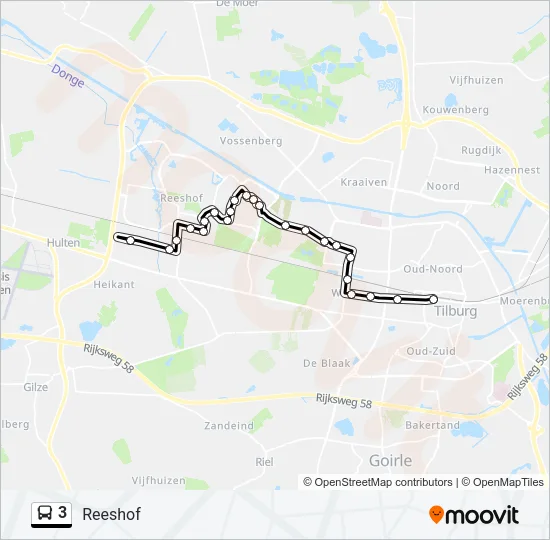 3 Bus Line Map