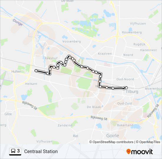 3 Bus Line Map