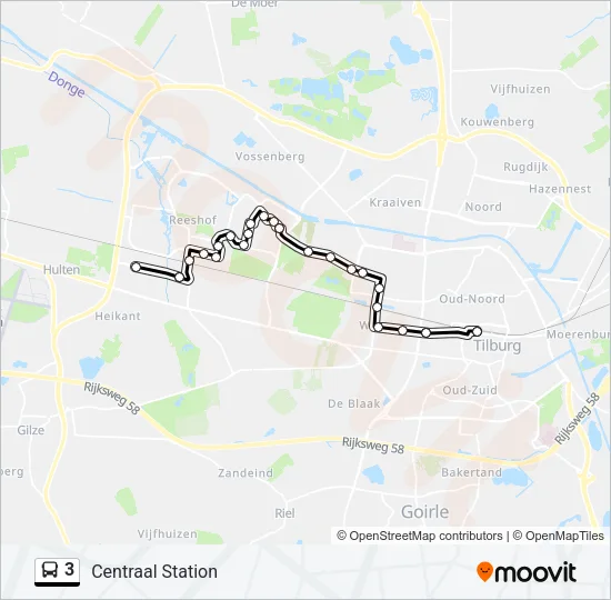 3 Bus Line Map