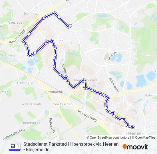 1 Bus Line Map