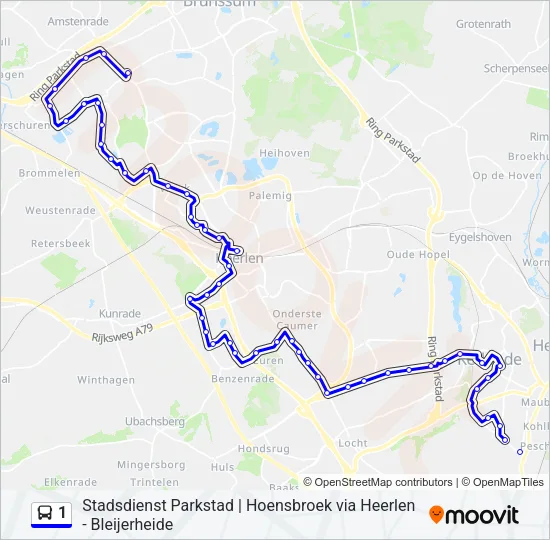 1 Bus Line Map