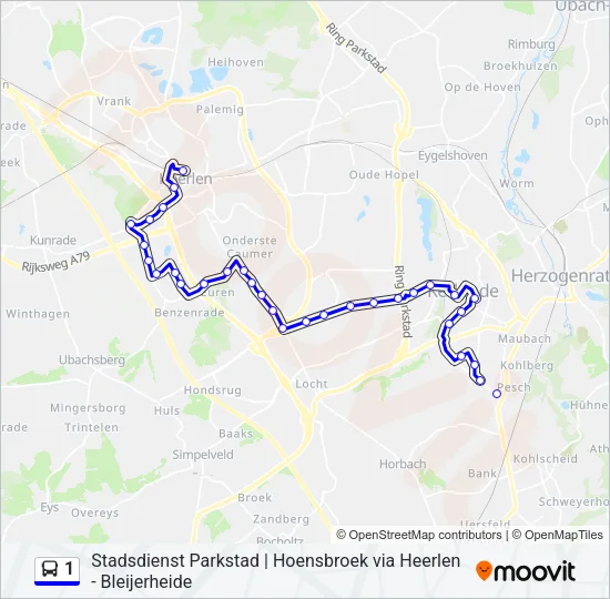 1 Bus Line Map