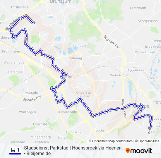 1 Bus Line Map