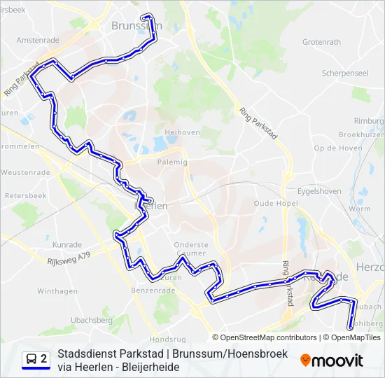2 Bus Line Map