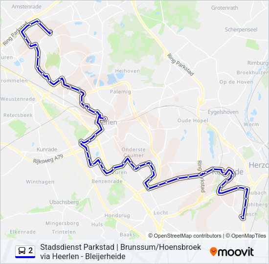 2 Bus Line Map