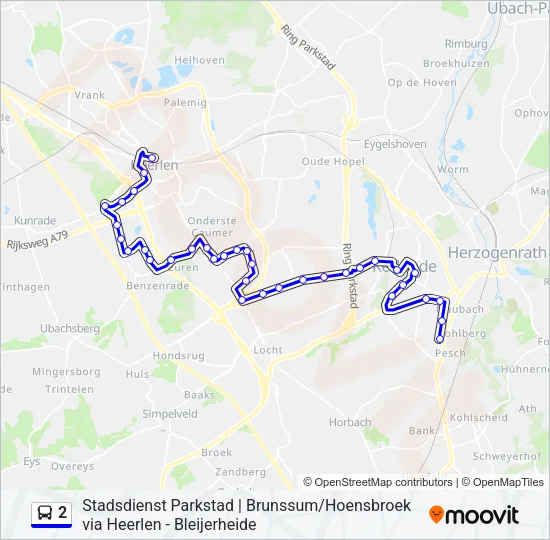 2 Bus Line Map