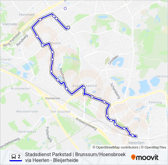 2 Bus Line Map