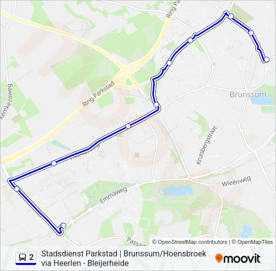 2 Bus Line Map