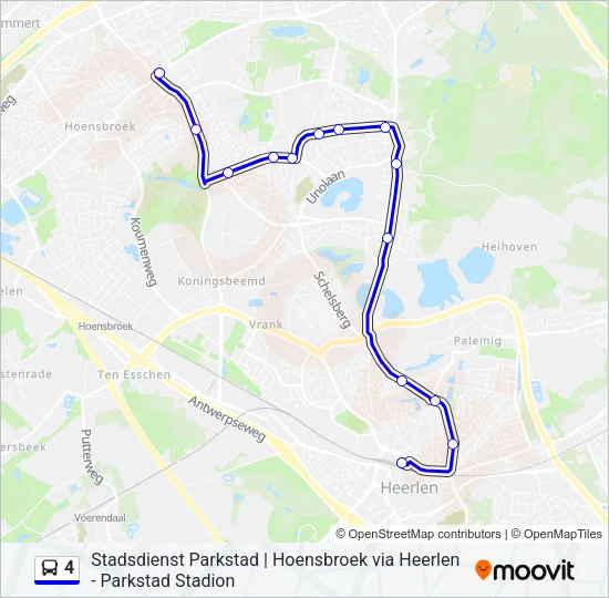 4 Bus Line Map