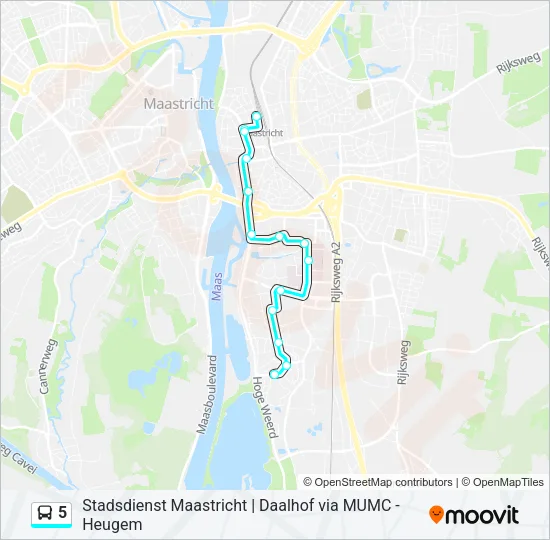 5 Bus Line Map