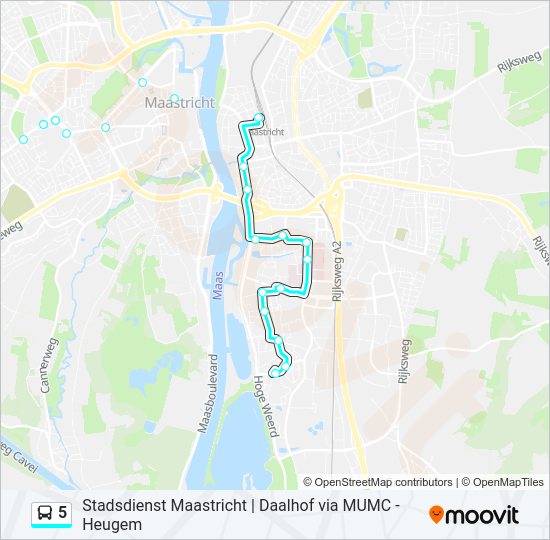 5 bus Line Map