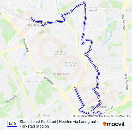 5 Bus Line Map