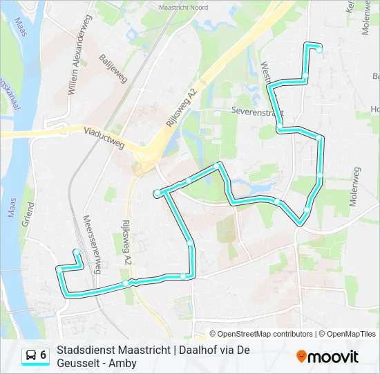 6 Bus Line Map