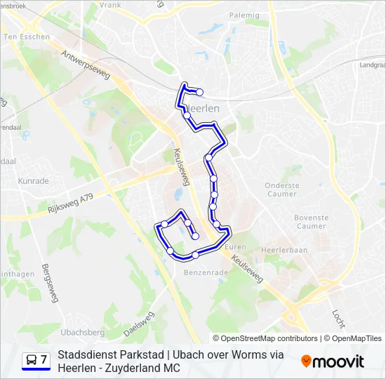 7 Bus Line Map