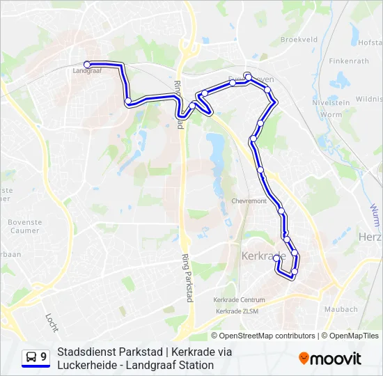 9 Bus Line Map