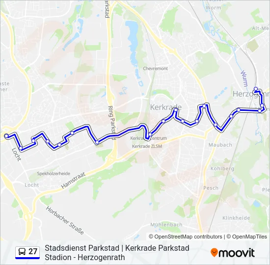 27 Bus Line Map