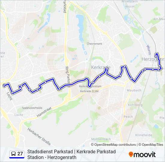 27 Bus Line Map