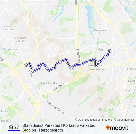 27 Bus Line Map