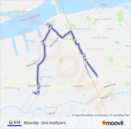 618 Bus Line Map