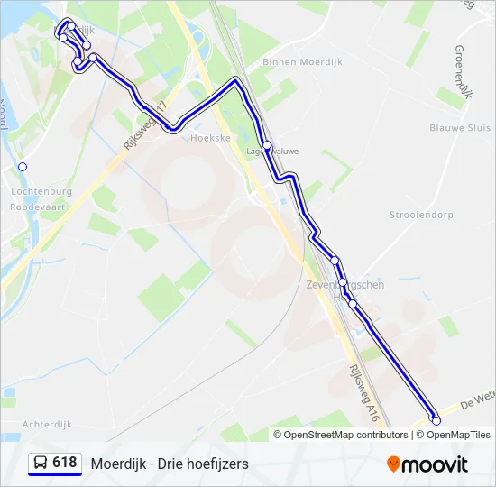 618 Bus Line Map