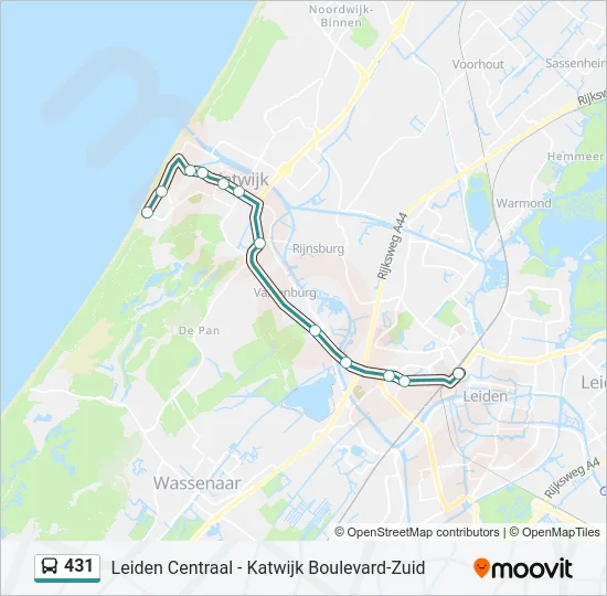 431 Bus Line Map