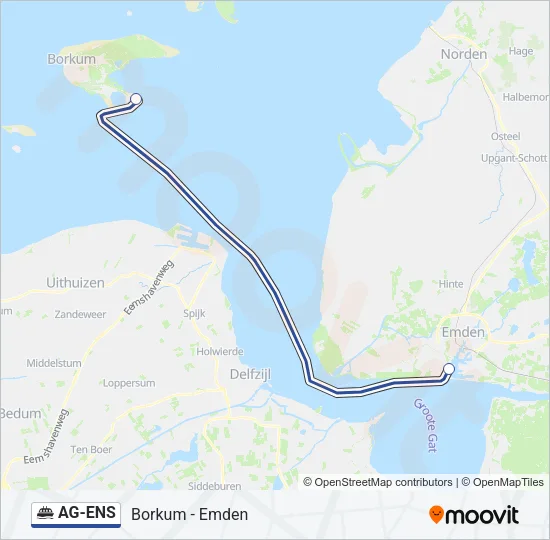 AG-ENS Ferry Line Map