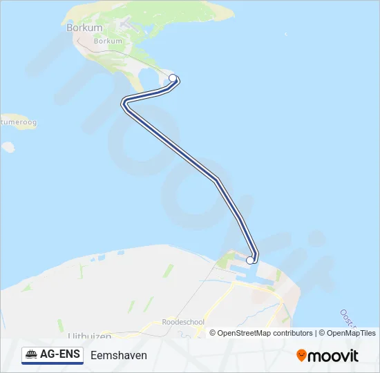 AG-ENS Ferry Line Map