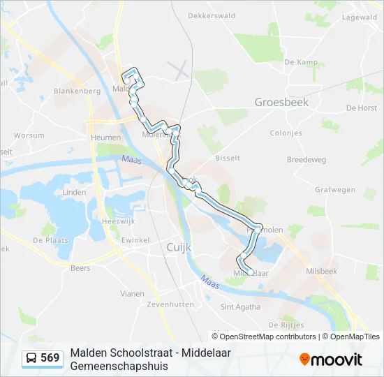 569 Bus Line Map