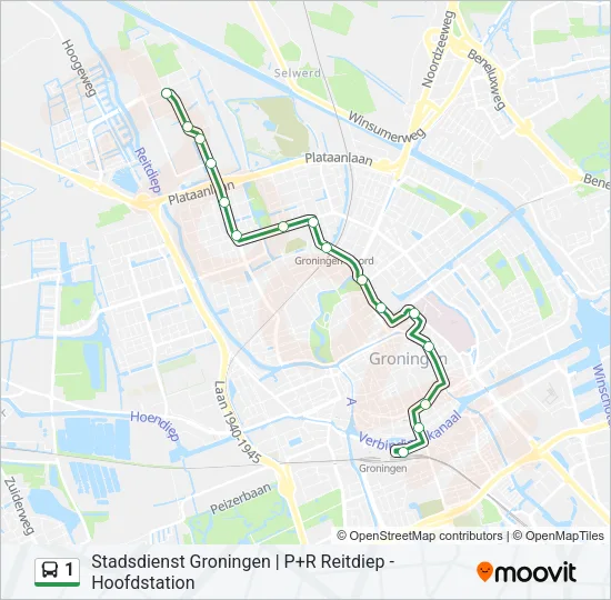 1 Bus Line Map