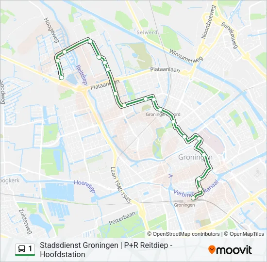 1 Bus Line Map