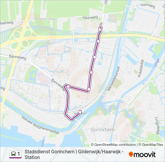 1 Bus Line Map