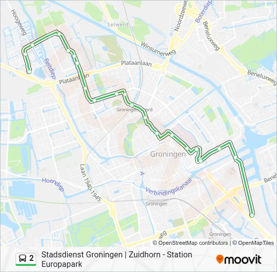 Buslinie 2 Karte