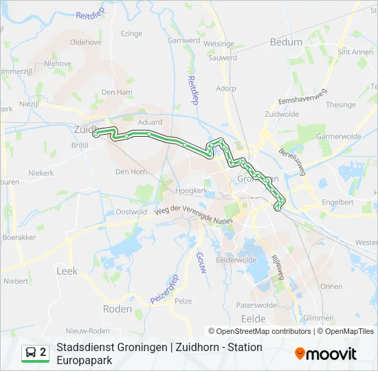 2 Bus Line Map