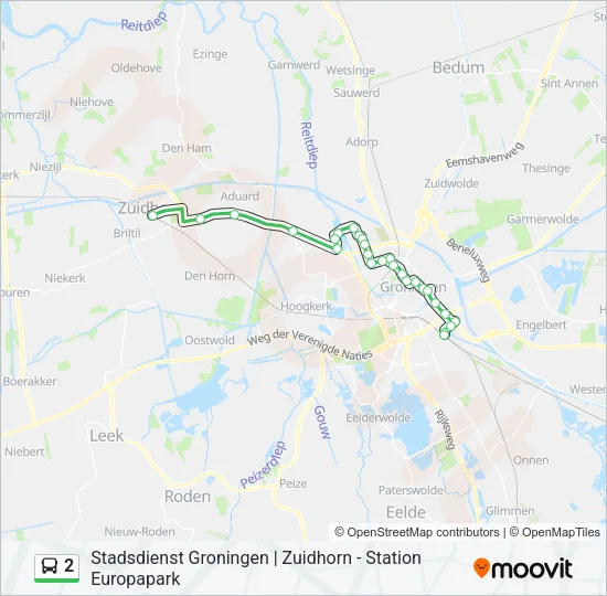 2 Bus Line Map