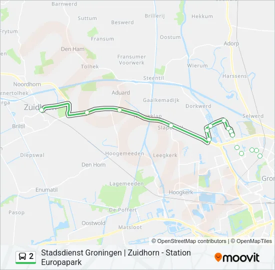 Buslinie 2 Karte